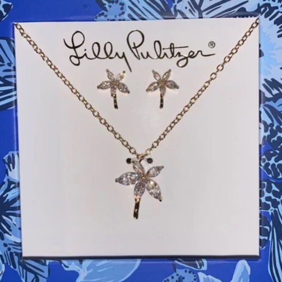 Lilly Pulitzer Necklace and Earring Set NWT - Picture 1 of 6